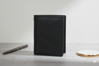 Jutt Black Tripple Fold™ Wallet - 100% Pure Cow Leather Wallet - TriFold - Showsha Pro Wallet Edition - Brand Box Included