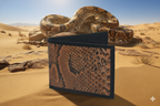 100% Pure Original Anaconda (Gold Black) Snake Skin Leather Wallet - AnacondaGOLD™ - Showsha Gold Antique Edition - Brand Box Included
