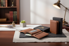 Elegant Brown Three Fold™ Pro Wallet - 100% Pure Cow Leather Wallet - Tri Fold - Showsha Pro Wallet Edition - Brand Box Included