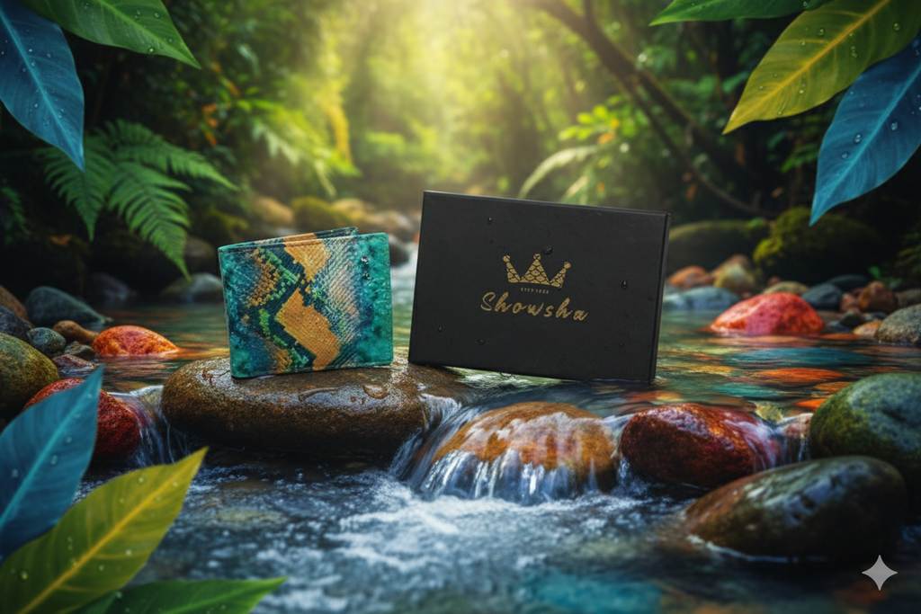 Snake Fantasia™ Pro Wallet - 100% Pure Cow Leather Wallet - Unisex - Snake Pattern Design - Showsha Pro Wallet Edition - Brand Box Included