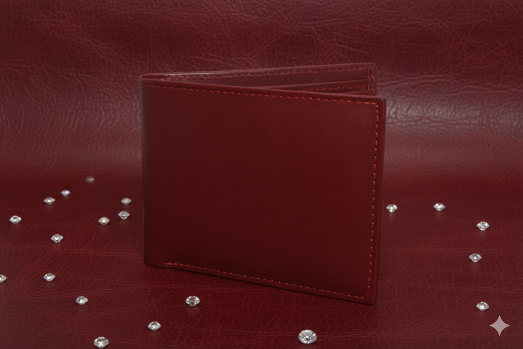 Imported Cow™ (Rich Maroon Color) Leather Pro Wallet - 100% Pure Cow Leather Wallet - Showsha Pro Wallet Edition - Brand Box Included