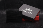 100% Pure Original Black Snake (Black Cobra Snake) Skin Leather Wallet - BlackCobra™ - Showsha Premium Wallet Edition - Brand Box Included