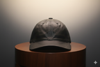 The Legend Black Full Leather Cap™ - 100% Pure Genuine Leather - Pure Black - Unisex - Showsha King Collection
