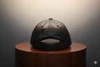 The Legend Black Full Leather Cap™ - 100% Pure Genuine Leather - Pure Black - Unisex - Showsha King Collection