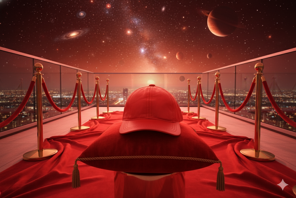 The Royal Red Full Leather Cap™ - 100% Pure Genuine Leather - Sharp Red - Unisex - Showsha King Collection