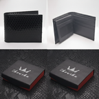 100% Pure Original Black Snake (Black Cobra Snake) Skin Leather Wallet - BlackCobra™ - Showsha Premium Wallet Edition - Brand Box Included